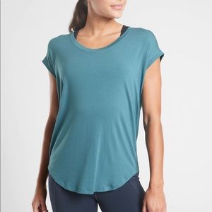 Athleta Cloudstratus Tee - Blue/Dark Teal